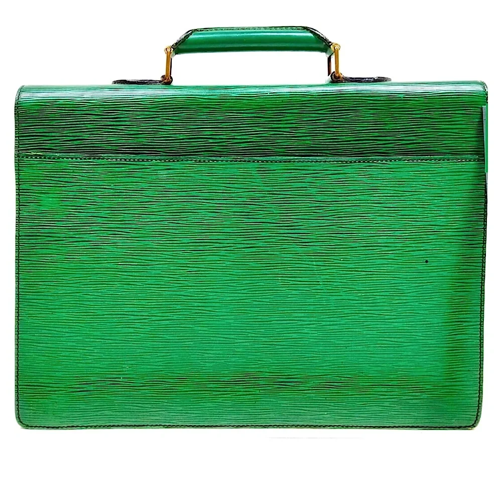 LOUIS VUITTON Borneo Green Epi Leather Ambassador Top Handle Laptop Briefcase
